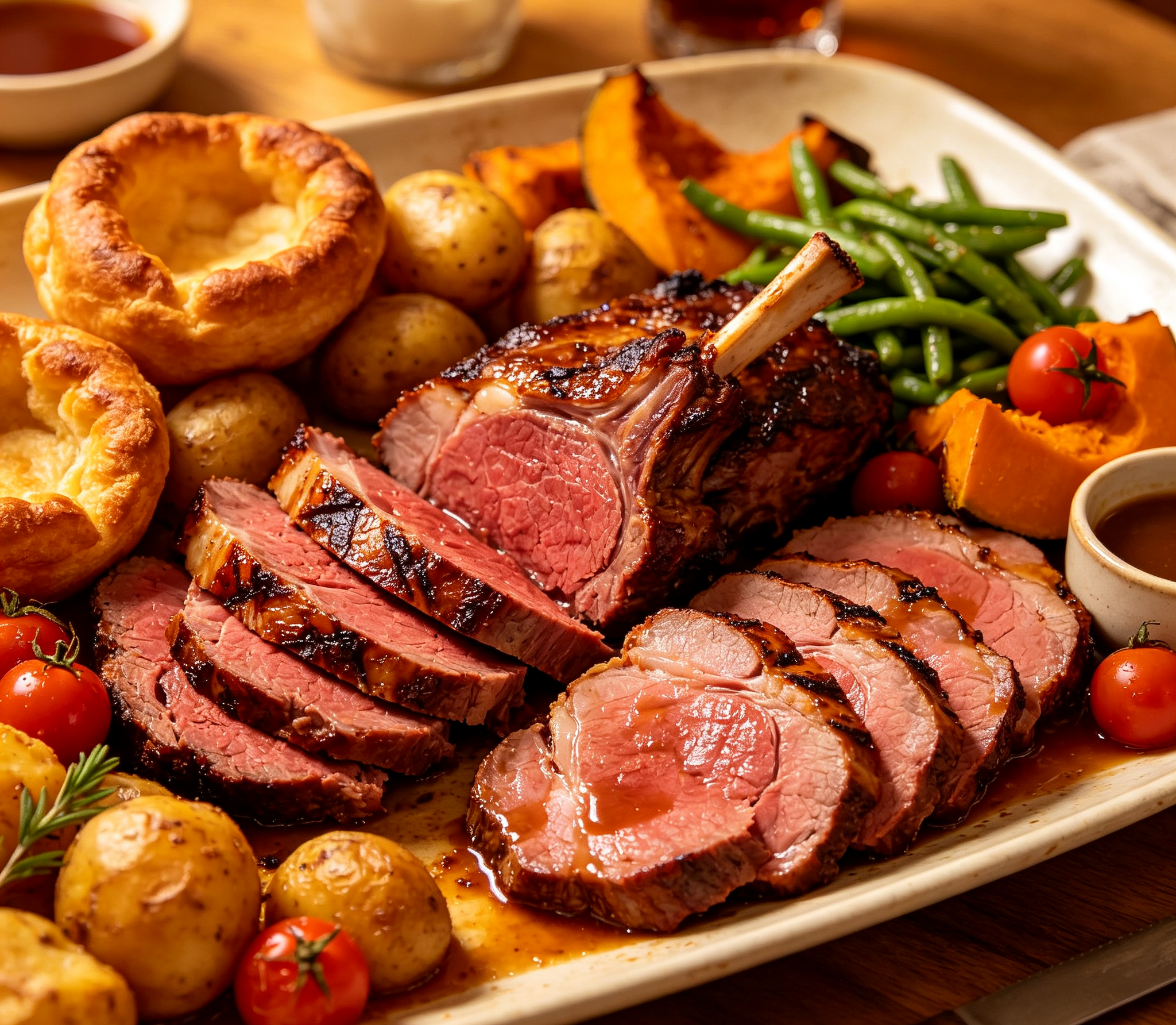 Triple Meat Sunday Roast