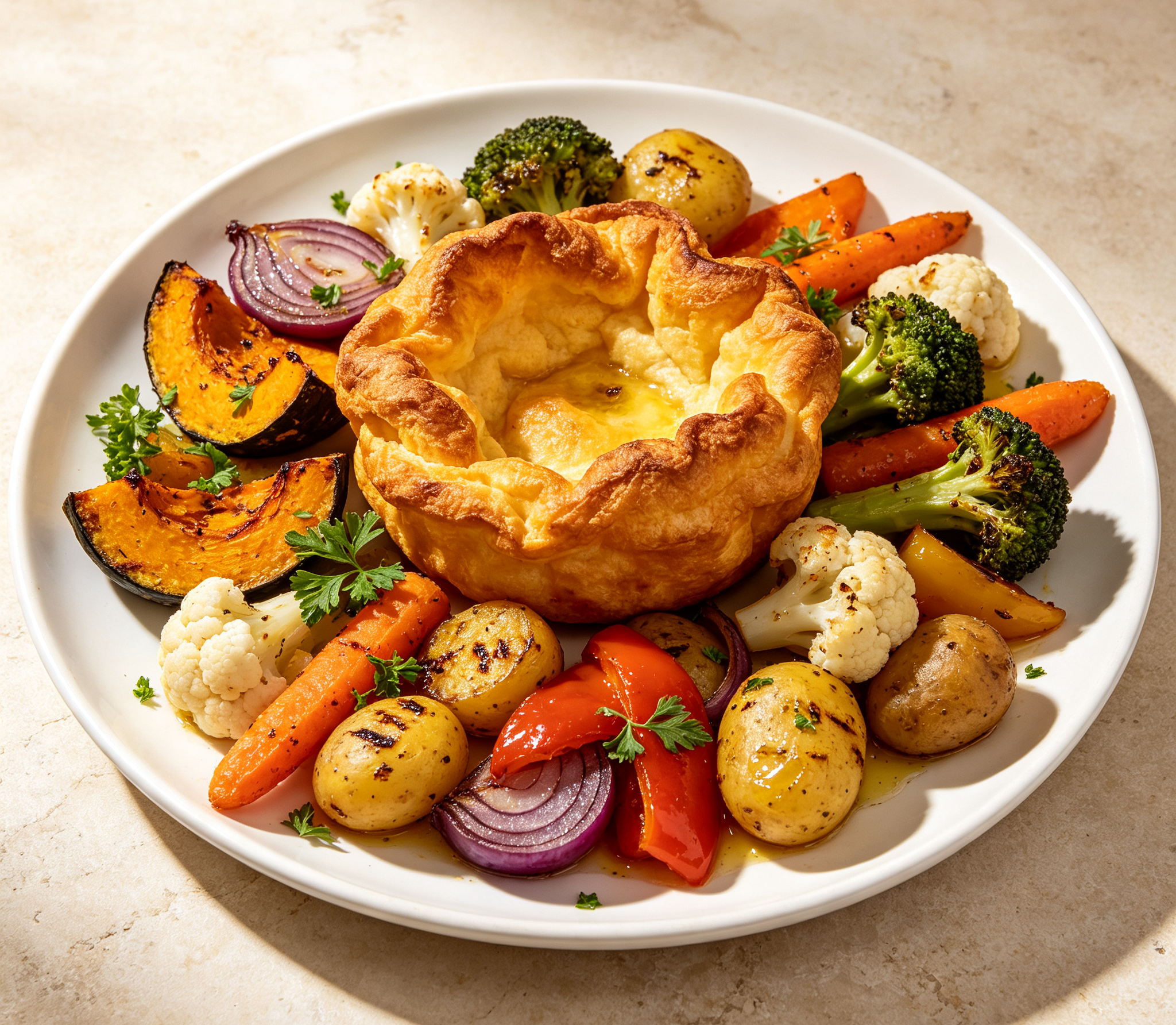 Roasted Vegetable & Yorkshire Plate
