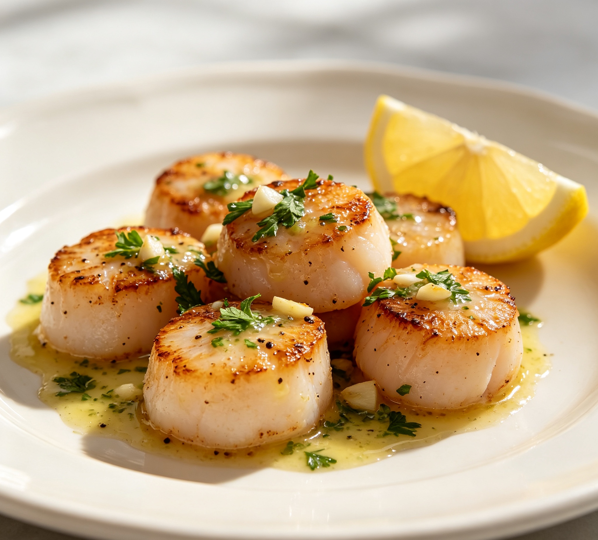 Herb Butter Scallops