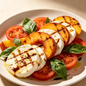 Grilled Peach Caprese