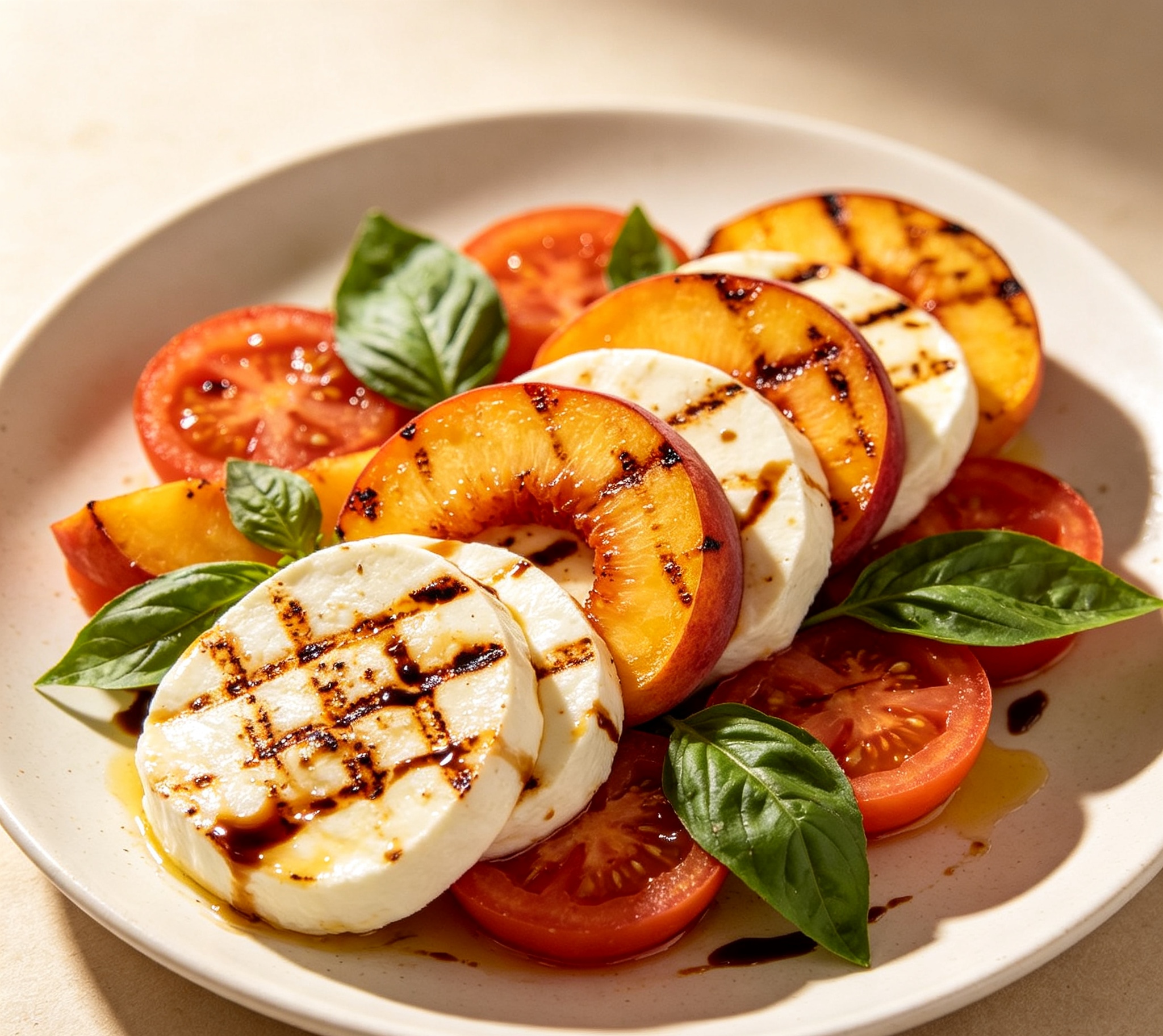 Grilled Peach Caprese